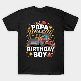 Papa of the Birthday Boy Construction Birthday Party T T-Shirt